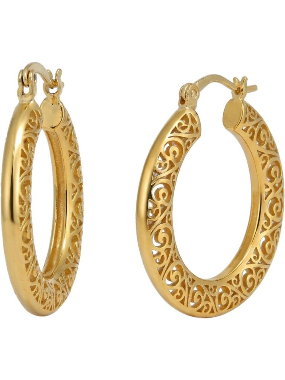 Trendy 14K Gold Large Hoop Earrings for Women - 35mm Stylish Gift for Her